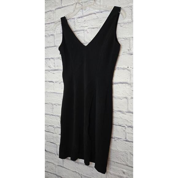 Piazza Sempione short mini black sleeveless wool dress size 38 or 8 cocktail - Picture 4 of 5